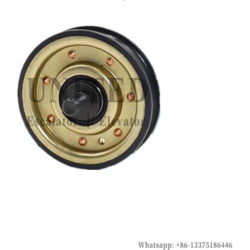 10pcs UNITED Elevator Door Hanger Roller Landing Door Hanger Plate Roller OD72mm W15mm Bearing 6202 M10 Round Groove