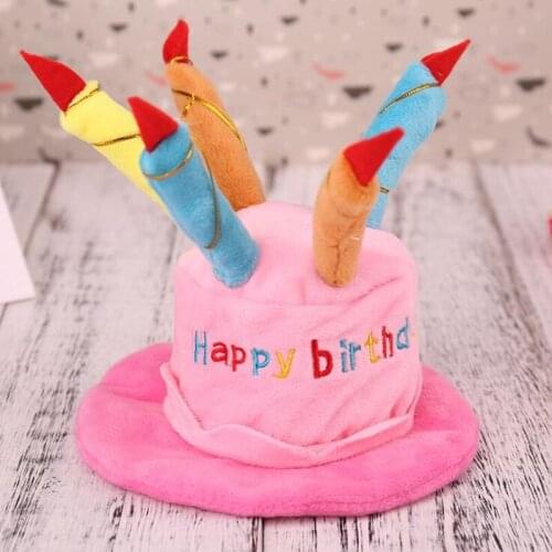 New Pet Cat Dog Birthday Candles Hat Puppy Dogs Cats Dress Up Party Hats Headwear Accessories Wedding