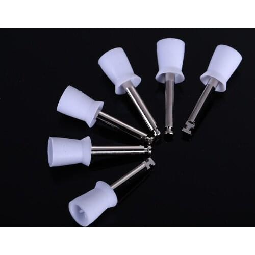 10pcs Dental Polishing Cup Tooth Polish Polishing Brush Polisher Prophy Rubber Cup Latch Dentist Tool Lab Material Shank 2.35mm