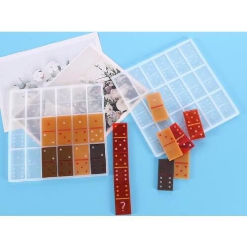 2Pcs/Set Big Size Domino Silicone Resin Molds DIY Personlized Domino Game Casting Jewelry Craft Making