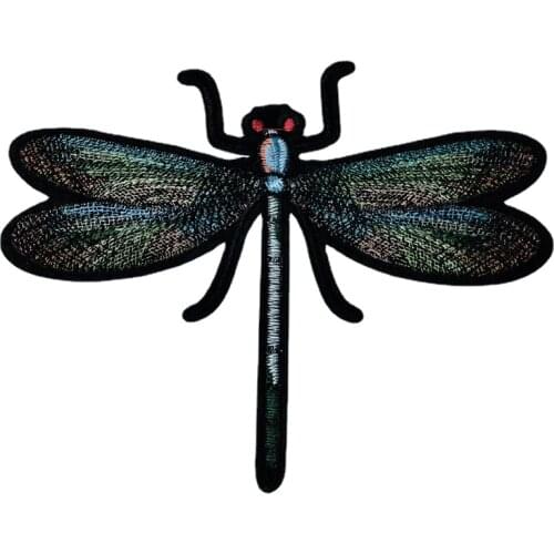10pcs/lot New 3d Embroidery Patches Lace Dragonfly Animal Clothing Decoration Sewing Accessories Diy Iron Heat Transfer Applique