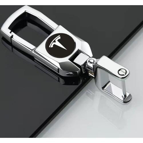 3D Zinc Alloy Metal Car Keychain Key Ring Chain For Tesla Model 3 Model S Model X Wholesale Quick Delivery CSV Auto Accessories