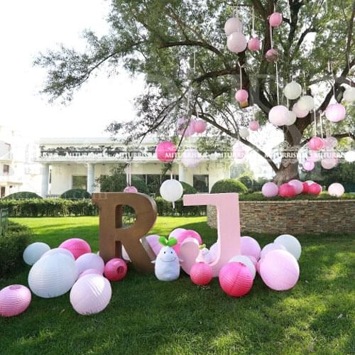 4" 10cm Round Chinese Paper Lantern Wedding Engagement White Lampion Christmas Birthday Party Decoration Hanging Paper Balls