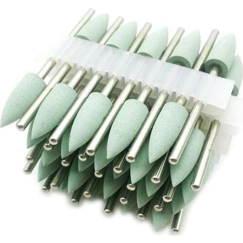50pcs Dental Silicone Rubber Polishing Polisher Grinders 2.35mm Nail Drill Bits for Electric Manicure and Teeth Whitening