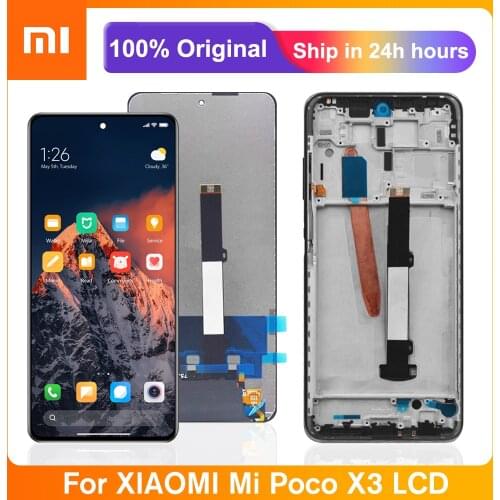 6.67'' Original Display for Xiaomi Poco X3 LCD Display Touch Screen Digitizer Assembly With Frame for Xiaomi PocoX3 M2007J20CG