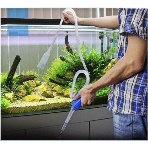 Aquarium Fish Tank Cleaner Vacuum Pump Hourglass Filter Simple Fish Tank Vacuum Siphon Pump Cleaning Tool Aquarium Accessoires