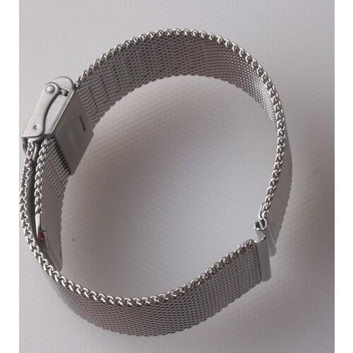 High Quality 18mm 20mm 22mm Wristband Fashion Silver Black Unisex Wrist Watch Stainless Steel Mesh Band Strap Milanese Watchband