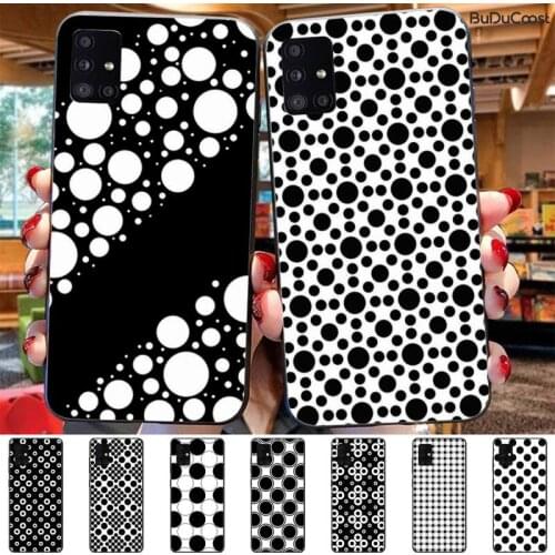 Artwork Black White Circle Silicone Black Phone Case For Samsung Galaxy A50 A7 A8 A6 Plus A9 2018 A70 A20 A30 A40