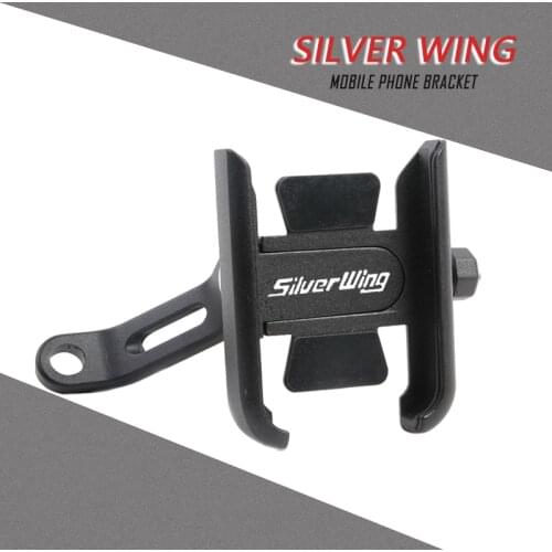 For Honda Silver Wing 2002-2018 2015 2016 2017 Motorcycle CNC Handle Bar Rear Mirror Mobile Phone Bracket GPS Stand Holder