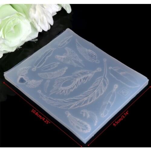 Mold for jewelry Feather charms pendant Resin Silicone Mould handmade tool epoxy resin molds