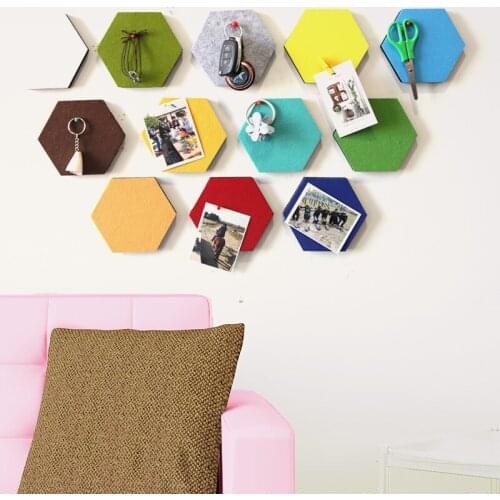 Creative Hexagon 3D Wall Sticker Teen Room Decoration Aesthetic Wall Decor Art Self-adhesive Sticker Photo Key Background Wall