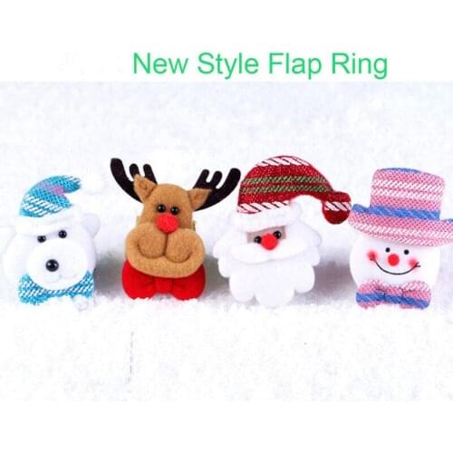 Creative 2019 Elk Santa Claus Sequins Luminous Slap Bracelet Bangle Christmas New Year Party Decoration Pat Circle Hand Rings