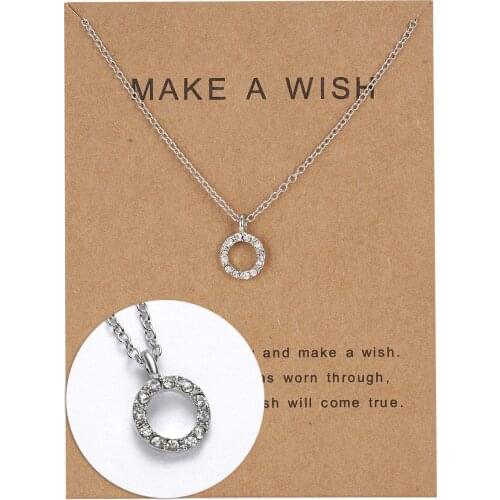 Round Pendants Necklaces for Women Girlfriend Party Crystal Rhinestone Chain Jewelry Shiny Paved Tiny Circle Necklace New