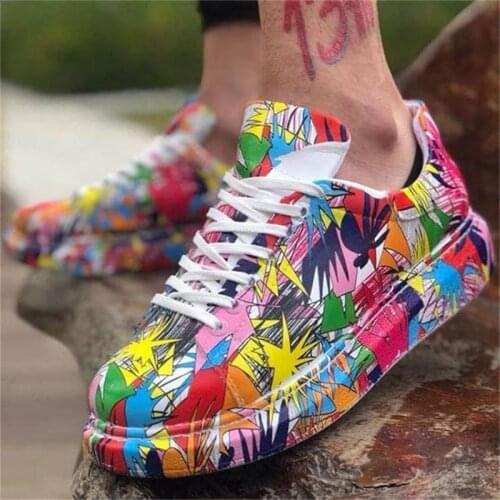 Summer Womens Shoes Camouflage Candy Color Couple Shoes Cannonball Graffiti Lace Casual Non-Slip Sports Wind Single Shoes Women