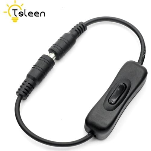 In-Line Power Switch ON/OFF 2.1mmx5.5mm Cable Black For Jack Arduino 12-24V In-Line Power Switch ON/OFF 2.1X5.5mm Cable Jack