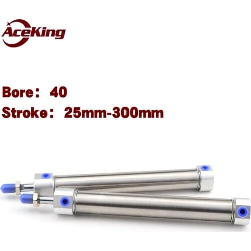 Stainless steel mini cylinder MG40-25/50/75/100/150/200/250/300-S-FA MG40-25S MG40-50S MG40-75S MG40-100S MG40-125S MG40-150S