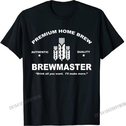 Brewmaster Premium Home Brew Beer Brewing T-Shirt Camisas Men Rife Mens T Shirt Normal Tops T Shirt Cotton Hip Hop