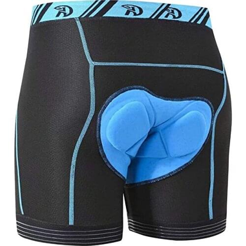 Polyester Mens Cycling Shorts Breathable Thick Padded Riding Elestic Leg Silicone Prevent Ride Up US Size