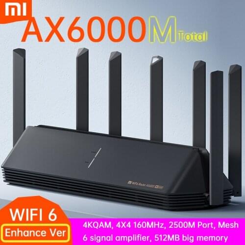 Newest 2021 Xiaomi Router AX6000 6000M WiFi 6 Enhanced 4x4 160MHz 4K-QAM 2.5G WAN / LAN 512M Mesh Home AIoT 6 Signal Amplifier