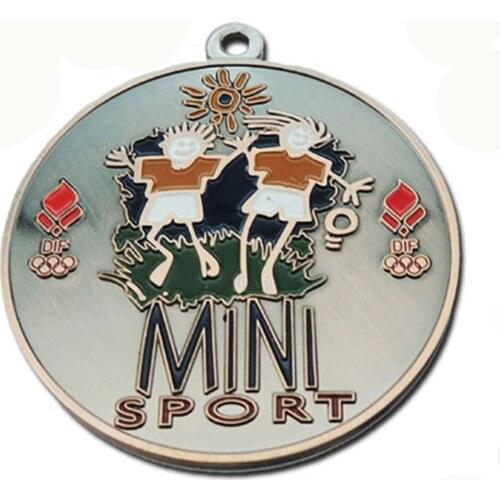 Wholesale custom custom sports medal irregular shape circus theme double hole medal
