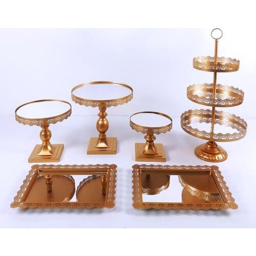 6PCS Cake Stand Cupcake Tray Tools Home Decoration Dessert Table Decorating Party Suppliers Wedding Display