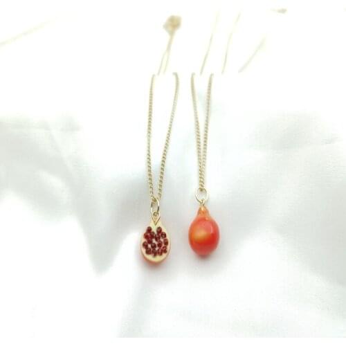 Style of Japanese and Korean students lovely fruit is super fairy collarbone chain E70 texture character is contracted