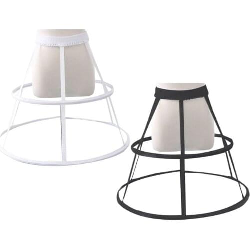 Wedding Bridal Crinoline Underskirt Women Girls Elastic Waistband Adjustable Pannier Petticoat 2 Hoop Cage Skirt