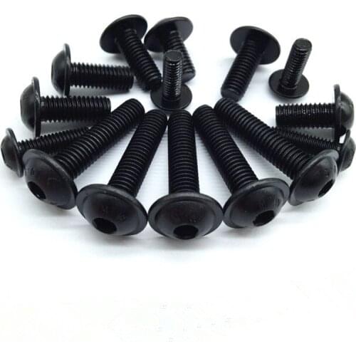 M4-M10 big truss allen hex socket screws with washer screw inner innerd hexagon bolts 10.9 grade bolt GB7380.2 black