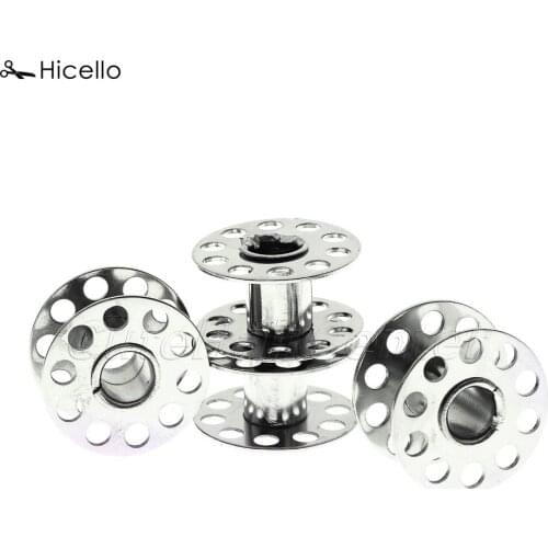 10Pcs/lot Metal Bobbins Spool Sewing Machine Craft Tool Stainless Steel Sewing Bobbins Spool for Brother Janome Singer Hicello