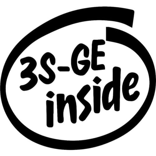 15.5X14.4CM 3S GE INSIDE Originality Vinyl Decal Black/Silver Car Sticker
