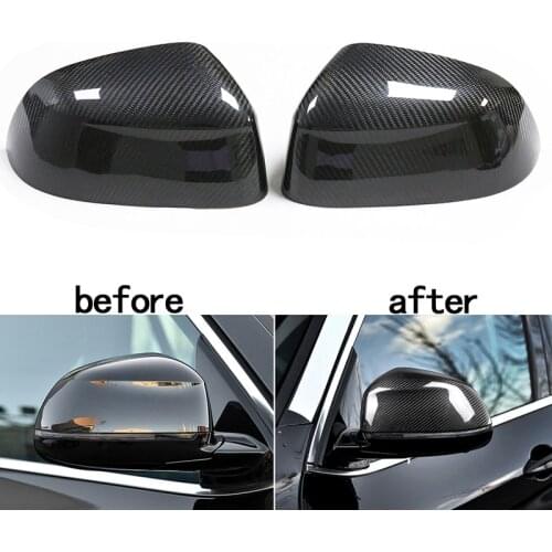 1 Pair For BMW X Ser Prepreg Carbon Fiber Mirror Cover X3 F25 X4 F26 X5 F15 X6 F16 2014-2018 Side CF Mirror Shell Left Right