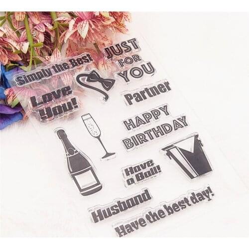 10.5*14.5cm Banquet Transparent Seal Clear Stamps Cutting Dies Roller Stamps DIY Scrapbook Album / Card Production Easter