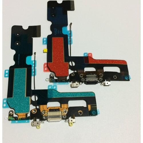 10Pcs Original New USB Charger Port Charging Dock with MIC Antenna Flex Ribbon Cable for iPhone 7 Plus Replacement Part