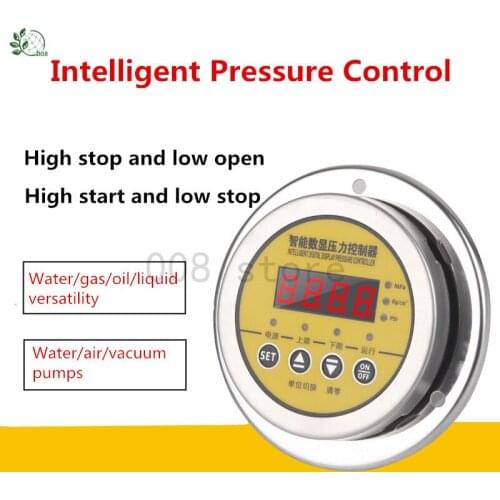 Axial Stainless Steel Pressure Switch Controller Intelligent Digital Display Vacuum Negative Pressure Air Compressor Contact Pre