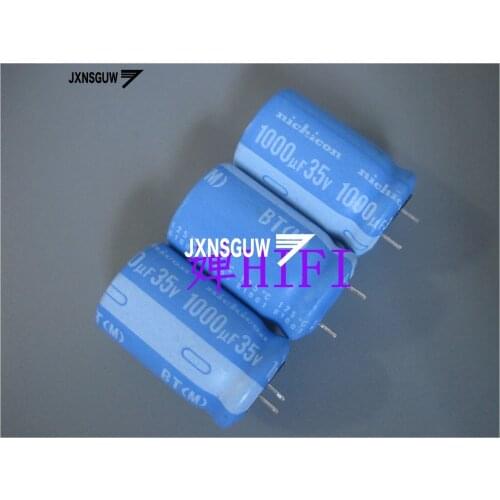 10PCS NICHICON BT 35V1000UF 16X25MM 1000UF 35V original audio Aluminum electrolytic capacitor 125 degrees 1000uF/35V