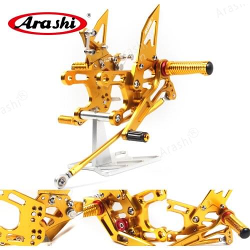 Arashi CNC Adjustable Rearset Footrest For KAWASAKI NINJA ZX10R ZX 10R 2008 2009 2010 Foot Pegs Rear Rest Footpegs ZX-10R 08 09