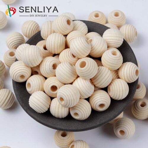13/20mm DIY Jewelry Making Bracelet Accessories Wooden Round Beads Loose Spacer Eco-Friendly Natural-Color Wood Beads Wholesale