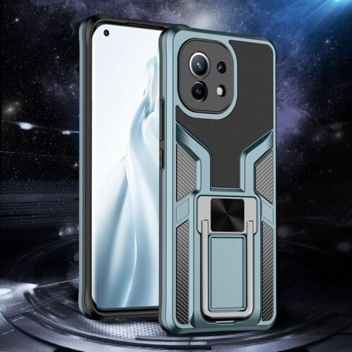Funda Case for Xiaomi Mi 11 Redmi Note 9 Pro 4G 5G Mi 10T Lite Vehicle Magnetic Coque Bracket Protective Phone Case Cover Capa