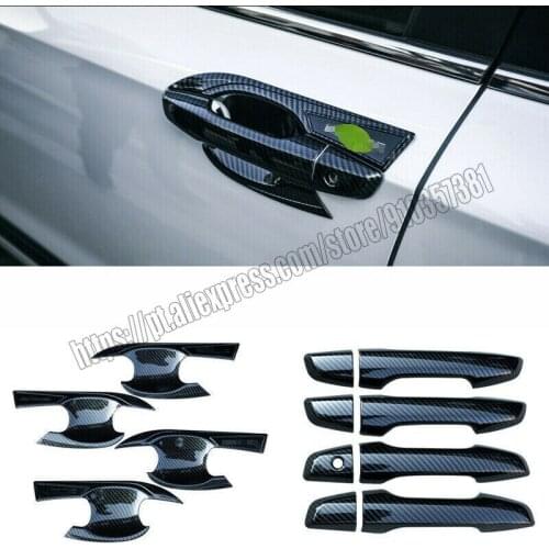 For Honda CRV CR-V 2017 2018 2019 2020 2021 Carbon Look Door Handle Bowl Moulding Cover Trims