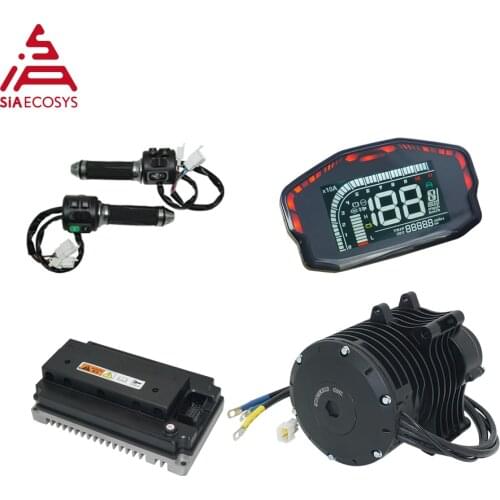 QS Motor 138 3000W V3 70H 5500W Max Continuous 72V 100KPH Mid Drive Motor With EM150-2SP Controller Conversion Kit For E-Bike