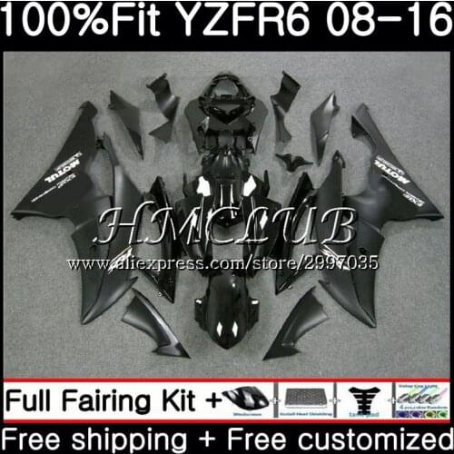 Injection For YAMAHA YZF R 6 R6 Stock black 2008 2009 2010 2011 2012 17HC.1 YZF 600 YZF-R6 YZF600 YZFR6 08 09 10 11 12 Fairing