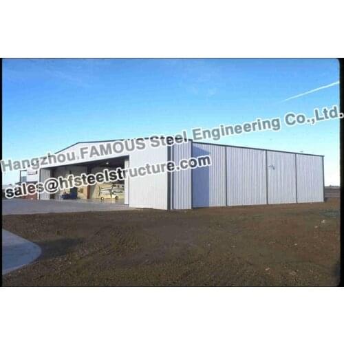 Durable steel structure aircraft hanger fabrication