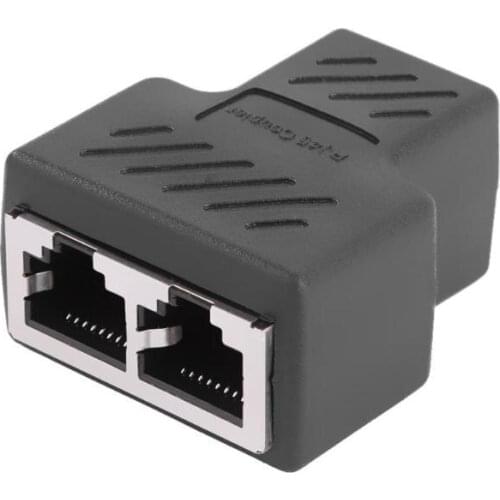 ALLOYSEED RJ45 Splitter Adapter 1 to 2 Dual Female Port CAT5/CAT 6 LAN Ethernet Sockt Network Connections Splitter Adapter
