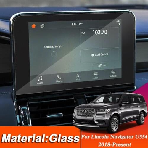 Car Styling GPS Navigation Screen Glass Protective Film Sticker For Lincoln Navigator U554 2018-Present Internal Auto Accessory