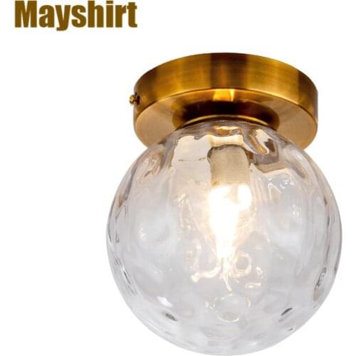 Glass Ball Led Ceiling Lights Modern Gold Bedroom Ceiling Lamps for Living Room Kitchen Home Lighting Industrial Lamp Home Decor