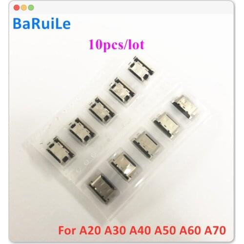 BaRuiLe 10pcs Charger Micro USB Charging Port Dock Connector Socket For Samsung Galaxy A70 A60 A50 A40 A30 A20 A305 A505 A705