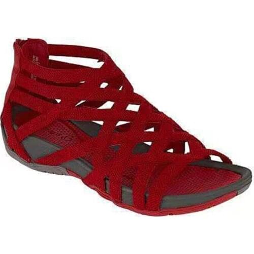 Plus Size 35-43 Summer Retro Roman Hollow Out Back Zipper Sandals Womens Fashion Comfortable Slope Heel Open Toe Sandalias