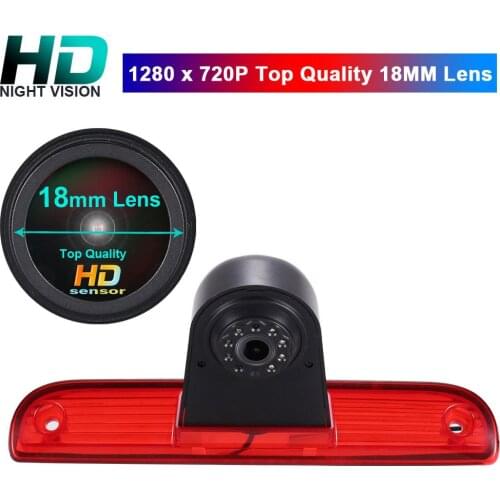 18mm HD lens car camera for Peugeot Boxter Citroen Jumper Fiat Ducato X250 X290 2006 Centre High Mount Stop Lamp Parking Light
