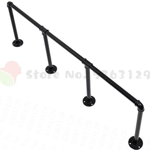 2Pcs 4 Tier DIY Industrial Retro Bookshelf Wall Mounted Storage Shelves Bracket Iron Pipe Shelf for Home Decor Kitchen Kids Room