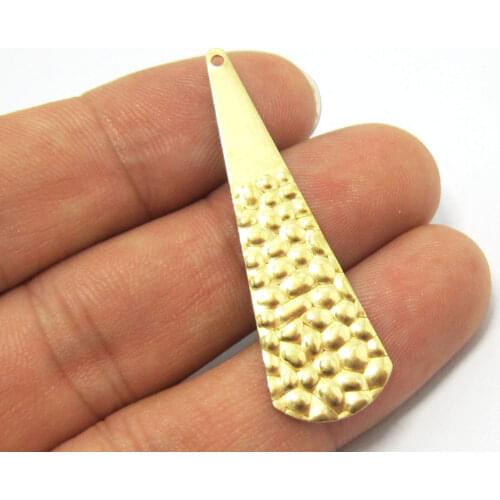 20pcs Brass pendant 46x14mm Raw brass wavy drop earrings findings R547